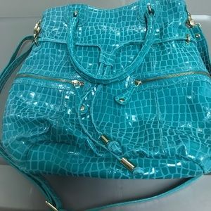 Hype Tourquoise alligator  handbag crossbody.